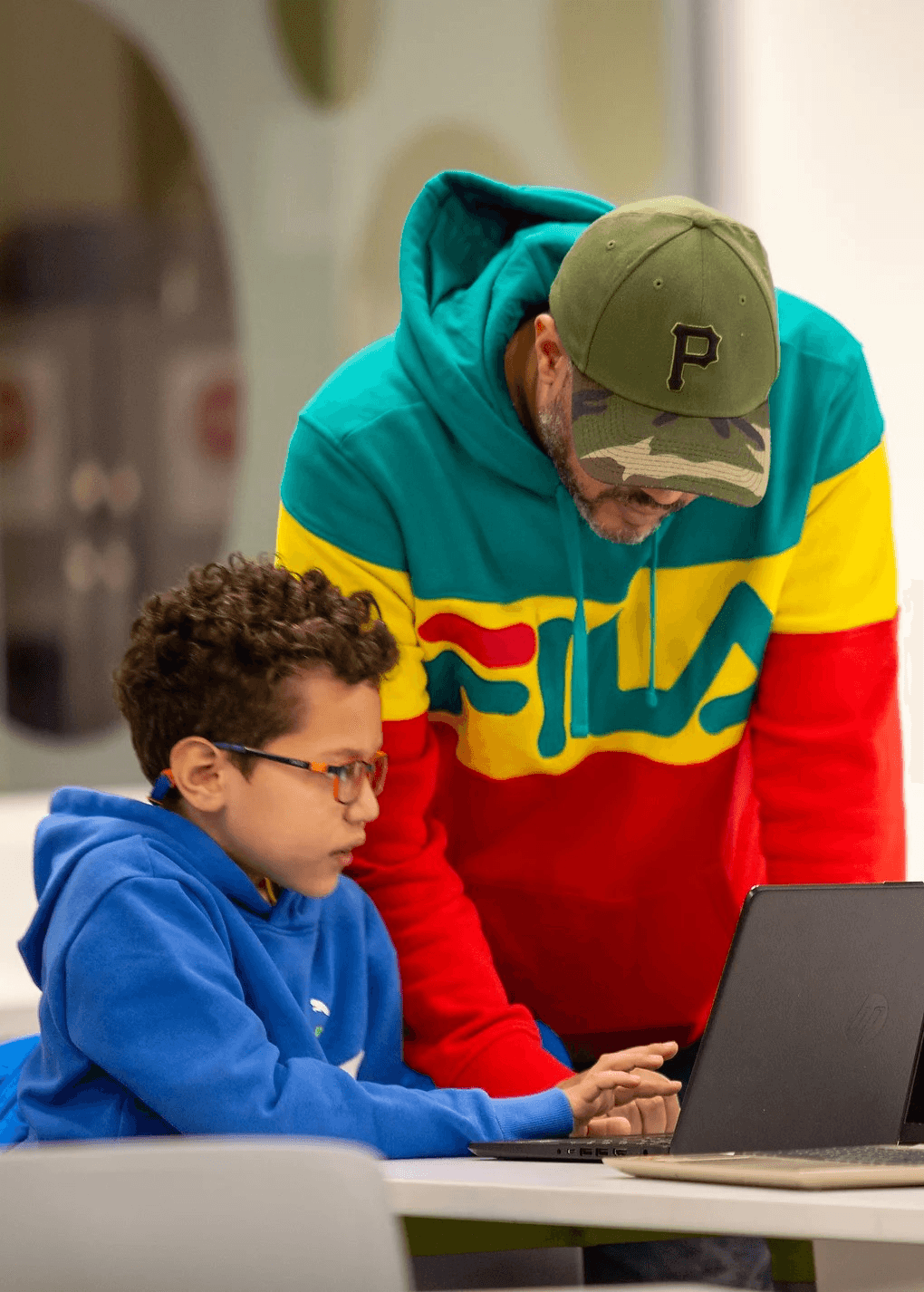Students at a Beta Builders class